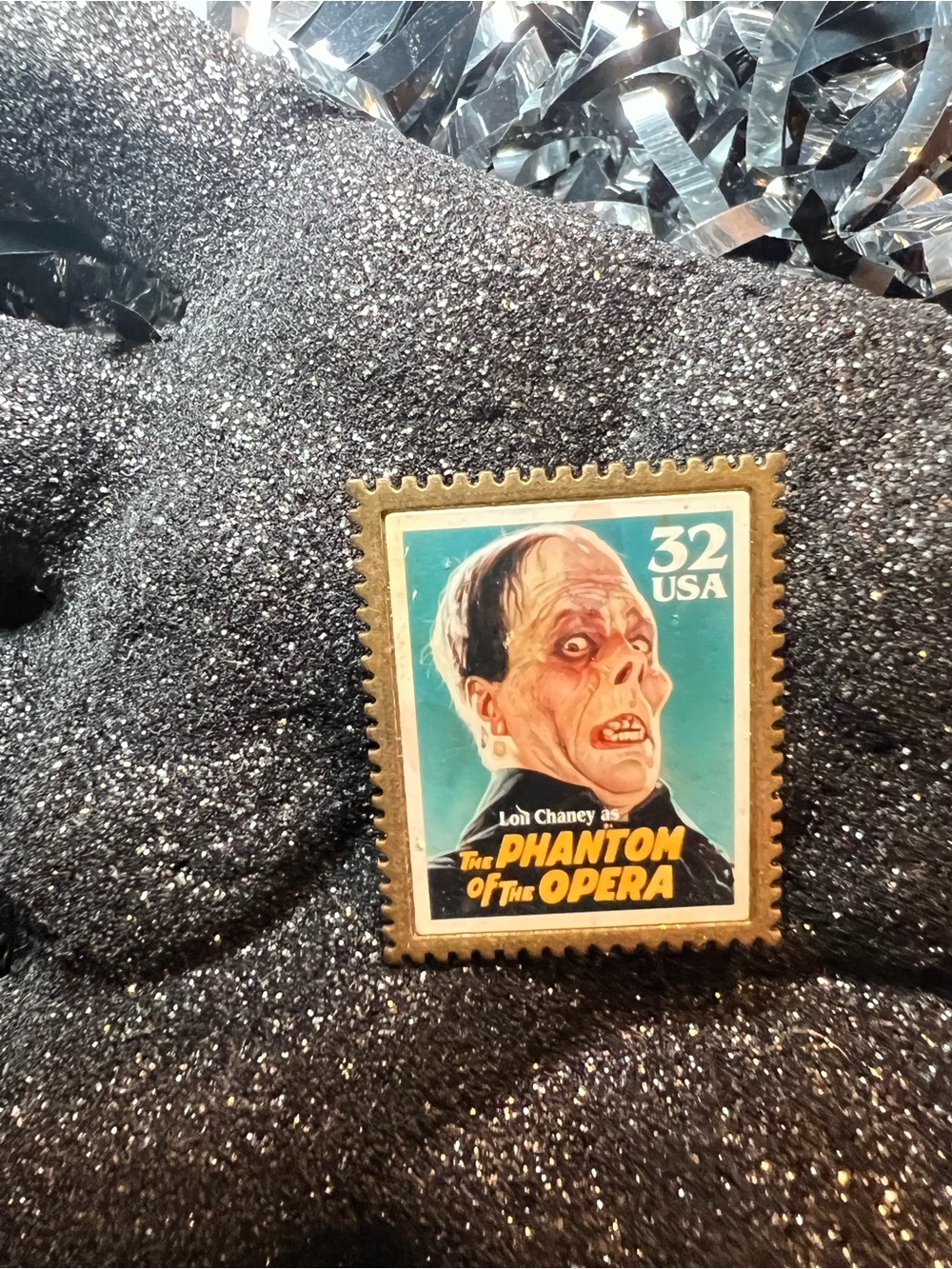 Phantom of the Opera Vintage Enamel 1997 USPS Stamp Pin Lon Chaney Movie Monster